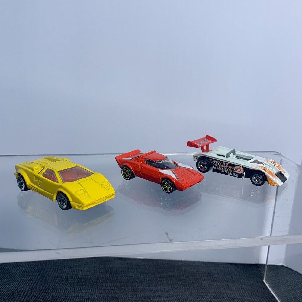Hot Wheels Lot of 3 1999 Lamborghini Countach 2001 Lancia Stratos 1999 Shadow MK